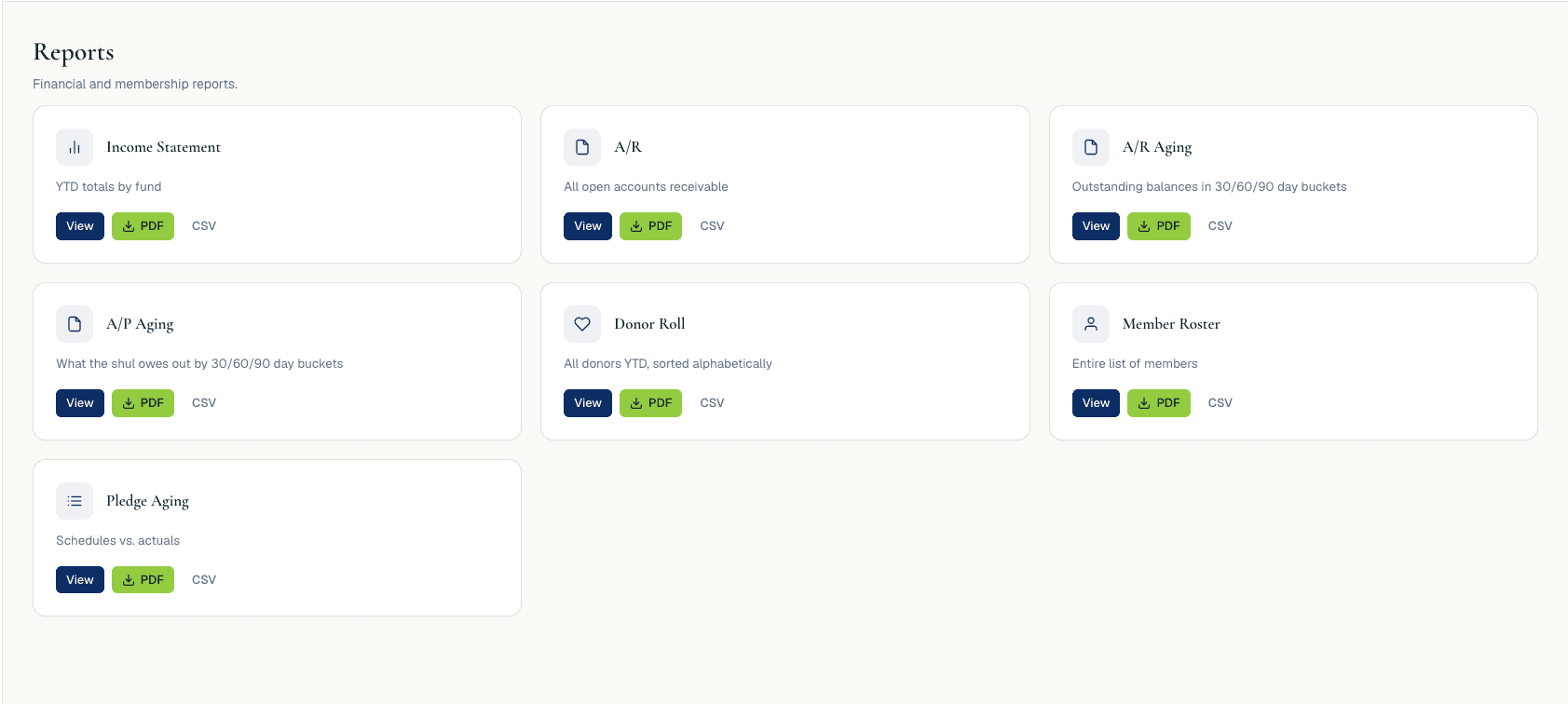 GabbaiPro reporting screen